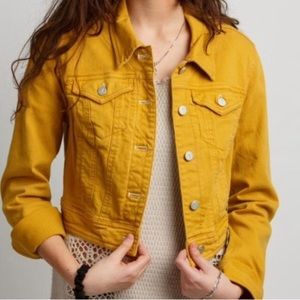 Pilcro and the Letterpress mustard denim jacket